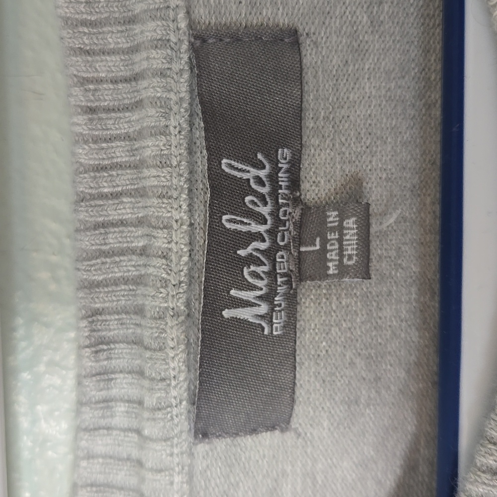 Marled | Gray Puff Sleeve Sweater Top Size Large - Picture 7 of 9